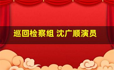 巡回检察组 沈广顺演员